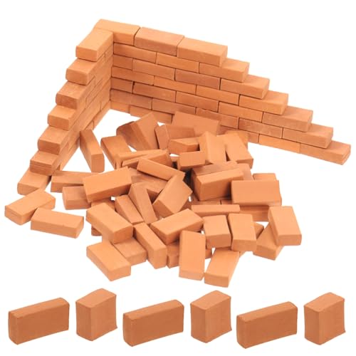 TOBBOMEY 200 Stück Maßstab Rote Simulation Bausteine für DIY Modellbau Handgefertigte Geländegestaltung Bastelsteine für Puppenhaus Dekoration TOBBOMEY 200 Stück Maßstab Rote Simulation Bausteine für DIY Modellbau Handgefertigte Geländegestaltung Bastelsteine für Puppenhaus Dekoration von TOBBOMEY