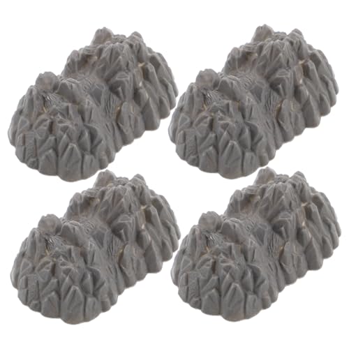 TOBBOMEY 20St Rockspielzeug Bergminiatur Miniatur-Steingarten Mikrolandschaftssteingarten Mini-Steingarten-Statue Dekoration der Gartenlandschaft Mikrolandschaftsberg Plastik Dark Grey von TOBBOMEY