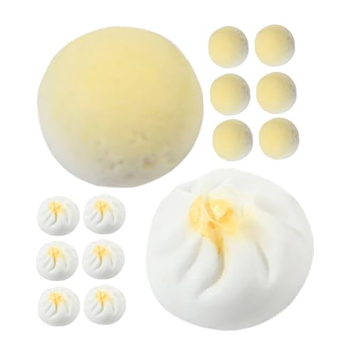TOBBOMEY 24 Stück Miniatur Lebensmittel Modelle Chinesische Dampfnudeln und Brötchen aus Resin für Puppenhaus Dekoration Realistische Accessoires für Mini Shopping Mall und Restaurant von TOBBOMEY