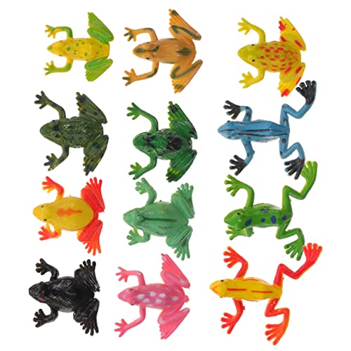 TOBBOMEY 24 Stück Simulationsfrosch Kleine Frösche Spielzeugfrösche Figur Frösche Modell Dekoration Kinderfrösche Figur Simulierte Frösche Ornament Kinderfrösche Spielzeug Kleine Frösche von TOBBOMEY