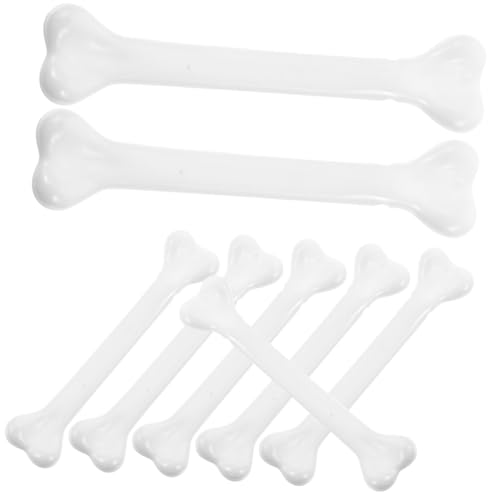 TOBBOMEY 24 Stück Teiliges Kleines Skelettknochen Halloween Deko Leichte Kunststoffknochen für Party DIY Kostüm Zubehör Gruselige Requisiten für Familien und Freunde von TOBBOMEY