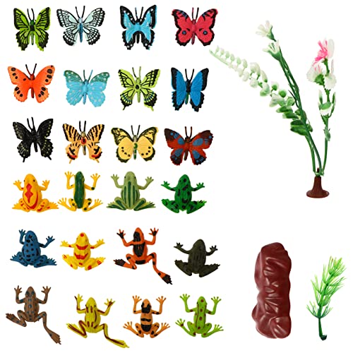 TOBBOMEY 24pcs Simulation Tierspielzeug Plastik Tierspielzeug Kids Cognition Spielzeug von TOBBOMEY