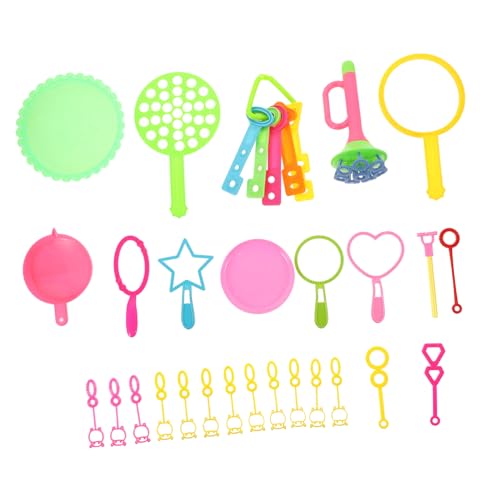 TOBBOMEY 26 Stück Bubble Stick Set für Teiliges Set mit Bunten Handheld Blasstäben und Praktischen Trays für Seifenblasen Spaß im Freien für Strand Pool und Partys Zufällige Farbe von TOBBOMEY