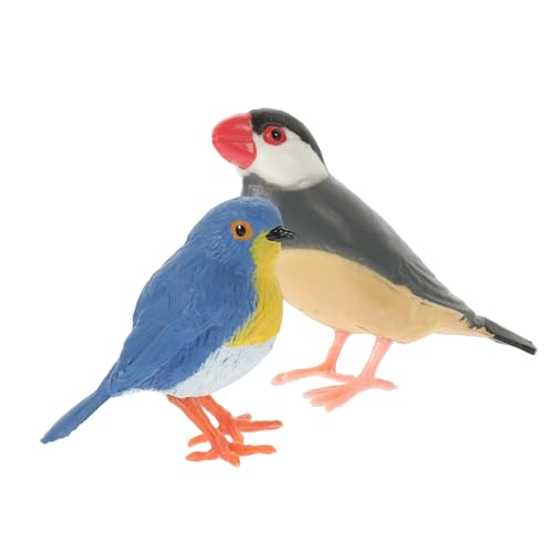 TOBBOMEY 2St Figur Katzengartendekorationen im Freien Solarteichbeleuchtung Vogel Aufkleber weihachtsgeschenk weichnachtsgeschke lebensechter simulierter Vogel Baum-Vogel- Plastik von TOBBOMEY