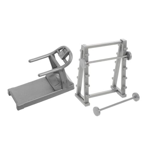 TOBBOMEY 2Stücke Fitnessgeräte Set für Puppenhäuser Teiliges Zubehör mit Laufband und Hantelablage Realistische Fitnessmodelle für DIY Projekte Kreative Dekoration für Sandtische TOBBOMEY 2Stücke Fitnessgeräte Set für Puppenhäuser Teiliges Zubehör mit Laufband und Hantelablage Realistische Fitnessmodelle für DIY Projekte Kreative Dekoration für Sandtische von TOBBOMEY