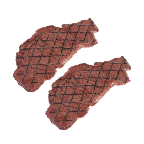TOBBOMEY 2Stücke Künstliche Steakmodelle aus Realistisches für Fotografie und Küchen Lebensnahe Lebensmittelattrappe für Grillspiele und Deko TOBBOMEY 2Stücke Künstliche Steakmodelle aus Realistisches für Fotografie und Küchen Lebensnahe Lebensmittelattrappe für Grillspiele und Deko von TOBBOMEY