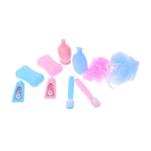 TOBBOMEY 2er-Set Toilettenartikel Für Puppen Kaninchenfell Kaninchen Skurrile Statuen Ausgestopfter Zauberstab Bausatz Puppenhaus Pelz-plüschtier-Kaninchen Mini-Dekoration Plastik von TOBBOMEY
