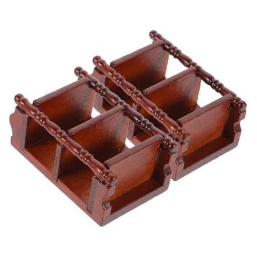 TOBBOMEY 2stücke Miniatur Nachttisch Aus Holz Kreatives Puppenhaus Zubehör Für Maßstab Schlafzimmerdekoration Multifunktionale Und Praktische Mini Möbel von TOBBOMEY