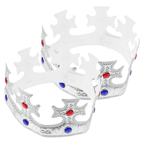 TOBBOMEY 2 Stücke Kinder Geburtstag Party Hüte Silber Headwear Crown Dekorative Geburtstag Kronen TOBBOMEY 2 Stücke Kinder Geburtstag Party Hüte Silber Headwear Crown Dekorative Geburtstag Kronen von TOBBOMEY