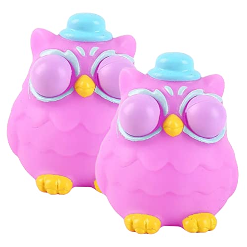 TOBBOMEY 2st Prise Musik Druckspielzeug Für Simuliertes Eulenspielzeug Neuheit Squeeze- Tragbares Fidget- Zur Druckentlastung Lustige Stressbälle Rosy PVC TOBBOMEY 2st Prise Musik Druckspielzeug Für Simuliertes Eulenspielzeug Neuheit Squeeze- Tragbares Fidget- Zur Druckentlastung Lustige Stressbälle Rosy PVC von TOBBOMEY
