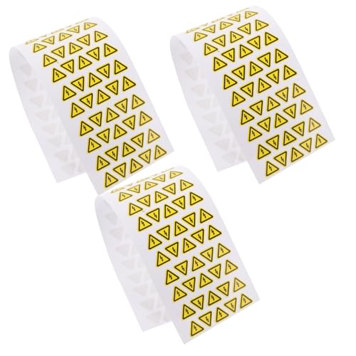 TOBBOMEY 3 Blätter Anti-Schock- -Label Warnaufkleber klein -Schild-Aufkleber Etikett für Schalttafel Etikettenaufkleber für Elektroschocks Stromwarnschild PVC Yellow von TOBBOMEY
