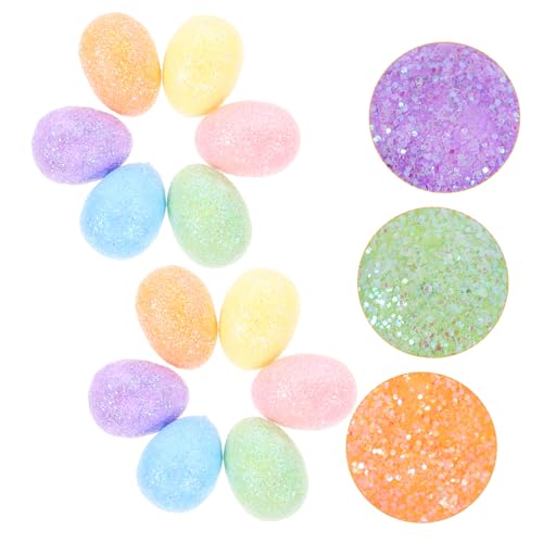 TOBBOMEY 3 Bunte Schaumstoffeier, Lebensechte Eier, Osterei Dekorationen, DIY Ostereier, Osterdeko, Osterszenen , Osterparty , Schaumstoffeier, Simulationsei, Kleines Osterei, Schmück von TOBBOMEY