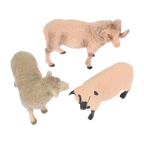 TOBBOMEY 3 STÜCKE Teiliges Realistisches Schafmodell aus Solidem Material Detailgetreue Tierfigur mit Lebensechtem Design Kreative Schafdekoration für Montessori Wohnraumdeko TOBBOMEY 3 STÜCKE Teiliges Realistisches Schafmodell aus Solidem Material Detailgetreue Tierfigur mit Lebensechtem Design Kreative Schafdekoration für Montessori Wohnraumdeko von TOBBOMEY