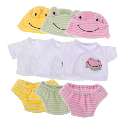 TOBBOMEY 3 Sätze Wechselbare Kleidung für Puppen Shirt Hose und Hut für Freizeit und Besondere Anlässe für Kreatives und Motorikförderung TOBBOMEY 3 Sätze Wechselbare Kleidung für Puppen Shirt Hose und Hut für Freizeit und Besondere Anlässe für Kreatives und Motorikförderung von TOBBOMEY