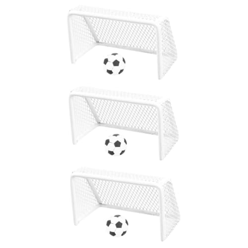 TOBBOMEY 3 Sets Mini Fußballtor, Mini Fußball, Mini Dekorationen, Puppenhaus Fußballtor, Puppenhaus Fußballtor, Puppe, Mini Fußball, Mini Sportbälle, Fußball Ornamente TOBBOMEY 3 Sets Mini Fußballtor, Mini Fußball, Mini Dekorationen, Puppenhaus Fußballtor, Puppenhaus Fußballtor, Puppe, Mini Fußball, Mini Sportbälle, Fußball Ornamente von TOBBOMEY