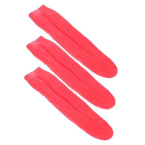 TOBBOMEY 3 Stück Halloween Cosplay Requisiten Rote Lange Realistische Fake Zunge aus Hochwertigem für Gruselige Partydekoration und Schaurige Verkleidungen TOBBOMEY 3 Stück Halloween Cosplay Requisiten Rote Lange Realistische Fake Zunge aus Hochwertigem für Gruselige Partydekoration und Schaurige Verkleidungen von TOBBOMEY