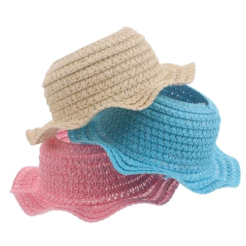 TOBBOMEY 3 Stück Handgefertigte Häkel Stroh Hüte für Puppen DIY Accessoires für Puppen Sonnenschutz Hüte für Kreatives Spiel und Kostümdesign TOBBOMEY 3 Stück Handgefertigte Häkel Stroh Hüte für Puppen DIY Accessoires für Puppen Sonnenschutz Hüte für Kreatives Spiel und Kostümdesign von TOBBOMEY