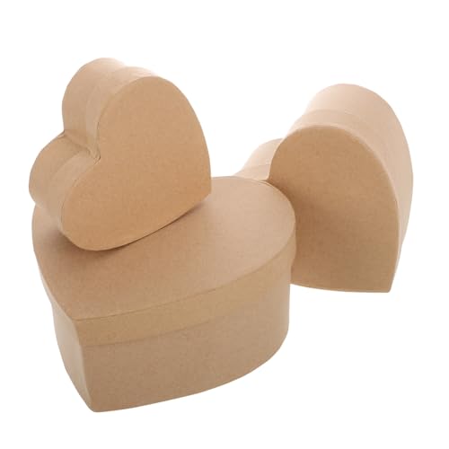 TOBBOMEY 3 Stück Liebesgeschenk Aufbewahrungsbox, Herzförmige Schachteln, Pralinenschachteln, Leere Pappmaché Schachteln Mit Deckel, Party Leckerli Schachteln, Pappmaché Körbe, TOBBOMEY 3 Stück Liebesgeschenk Aufbewahrungsbox, Herzförmige Schachteln, Pralinenschachteln, Leere Pappmaché Schachteln Mit Deckel, Party Leckerli Schachteln, Pappmaché Körbe, von TOBBOMEY