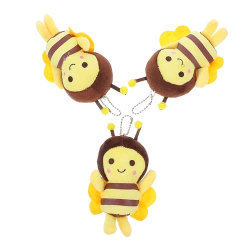 TOBBOMEY 3 Stück Plüsch Bienenanhänger Teiliges Niedliches Schlüsselanhänger für Taschen Weiche Kuschelige Bienenfiguren für und Raumdekoration TOBBOMEY 3 Stück Plüsch Bienenanhänger Teiliges Niedliches Schlüsselanhänger für Taschen Weiche Kuschelige Bienenfiguren für und Raumdekoration von TOBBOMEY
