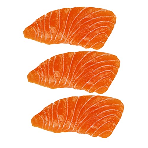 TOBBOMEY 3 Stück Simulation Lachs Foto Requisiten Sushi Teller Dekore Gefälschte Lachsscheiben Künstliche Lebensmittelmodelle Shop Lachs Dekorationen PVC Lachs Desktop Lachs Ornamente TOBBOMEY 3 Stück Simulation Lachs Foto Requisiten Sushi Teller Dekore Gefälschte Lachsscheiben Künstliche Lebensmittelmodelle Shop Lachs Dekorationen PVC Lachs Desktop Lachs Ornamente von TOBBOMEY
