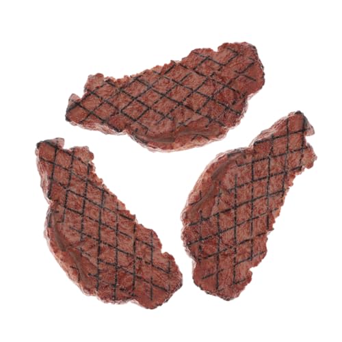 TOBBOMEY 3 Stück Simuliertes Steak Modell, Display, Gefälschtes Lebensmittelmodell, Gekochtes Fleischmodell, Dekoratives Lebensmittelmodell, Gefälschtes Steak, Realistisches Gefälschtes TOBBOMEY 3 Stück Simuliertes Steak Modell, Display, Gefälschtes Lebensmittelmodell, Gekochtes Fleischmodell, Dekoratives Lebensmittelmodell, Gefälschtes Steak, Realistisches Gefälschtes von TOBBOMEY