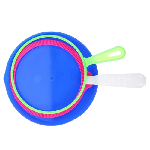 TOBBOMEY 3 Stück Teiliges Bubble Maker Set mit Großem Blasring Bunte Seifenblasenstäbe für Spielerisches Outdoor Geeignet für Partys Geburtstage und Familienfeiern Zufällige Farbe von TOBBOMEY
