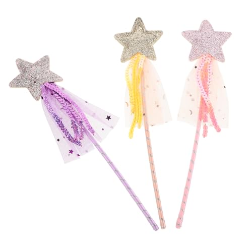 TOBBOMEY 3 Stück Teiliges Glitzerstab mit Sternenquaste Glitzernde Fee Sticks aus Pailletten und Tüll Leicht und Langlebig für Halloween Geburtstagsfeiern Verkleidung und Partyspaß für TOBBOMEY 3 Stück Teiliges Glitzerstab mit Sternenquaste Glitzernde Fee Sticks aus Pailletten und Tüll Leicht und Langlebig für Halloween Geburtstagsfeiern Verkleidung und Partyspaß für von TOBBOMEY