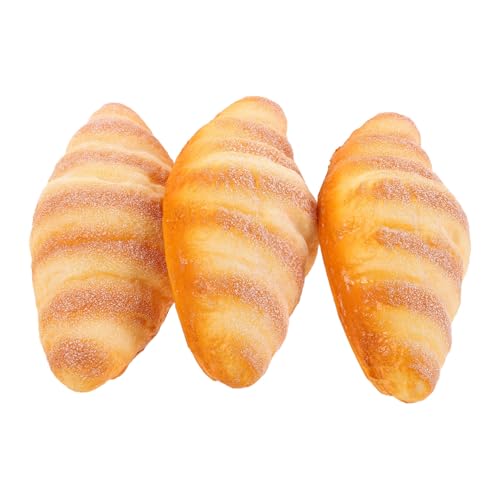 TOBBOMEY 3 Stück Teiliges Realistisches Fake Bread für Küchen und Restaurantdekor Lebensnahe Miniatur Brotsimulation aus Robustem Material Leichte und Dekorative Backwaren Modelle für von TOBBOMEY
