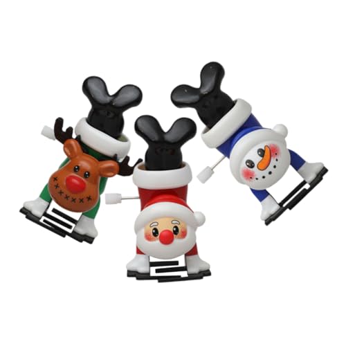 TOBBOMEY 3 Stück Teiliges Weihnachtsaufziehspielzeug aus Sicherem Material mit Lustigen Rentier Weihnachtsmann und Schneemannmotiven Kompakt und Glatt Festdeko TOBBOMEY 3 Stück Teiliges Weihnachtsaufziehspielzeug aus Sicherem Material mit Lustigen Rentier Weihnachtsmann und Schneemannmotiven Kompakt und Glatt Festdeko von TOBBOMEY