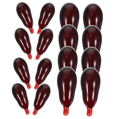 TOBBOMEY 30 Stück Teiliges Halloween Kunstblut Kapseln Realistische Blut Pillen Theaterrequisiten für Karneval Aprilscherz Cosplay und Horror Partys Tragbare Gebissene Blutkapseln für von TOBBOMEY