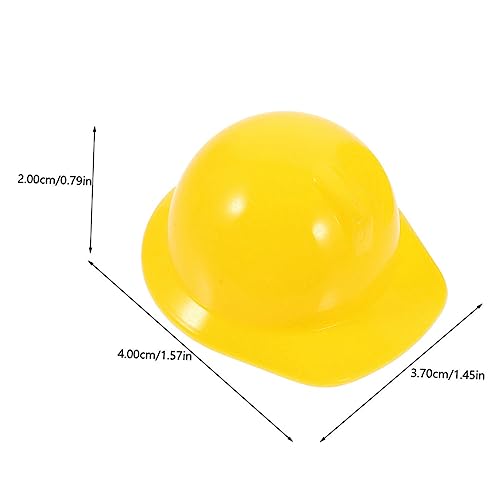 TOBBOMEY 30 Stück Teiliges Mini Bauhelm aus Kunststoff Realistische Miniatur Schutzhelme für Puppen und Haustiere Vielseitig als Party Deko Fotorequisite und Kopfschutz Kompakt und von TOBBOMEY