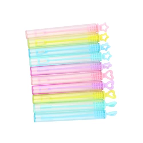 TOBBOMEY 30 Stück Teiliges Seifenblasen Stäbe Leere Flaschen Mini Bubble Wands in Zuckerfarben mit Herz Pentagramm Tragbar für Hochzeit Kindergeburtstag Party deko ohne Zufällige Farbe von TOBBOMEY
