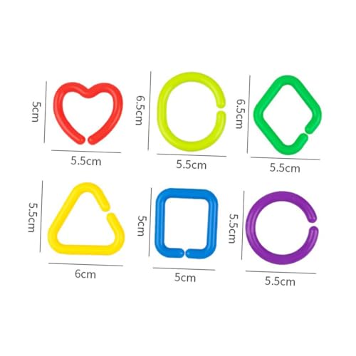 TOBBOMEY 35 Stück Teiliges Link Kettenspielzeug aus bruchsicherem Material Geometrische Formen Leicht und handlich Fördert Greiffähigkeit und Konzentration Geeignet für Kinderwagen TOBBOMEY 35 Stück Teiliges Link Kettenspielzeug aus bruchsicherem Material Geometrische Formen Leicht und handlich Fördert Greiffähigkeit und Konzentration Geeignet für Kinderwagen von TOBBOMEY