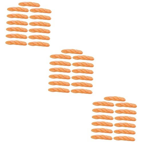 TOBBOMEY 39 Stück Imitation Langes Baguette, DIY Simulierte Requisite, Mini Fake Brot Ornament, Mini Dekorationen Für Geschäft, Mini Kunstbrot, Puppenhaus Spielzeug, Mini Brot, Mini DIY von TOBBOMEY