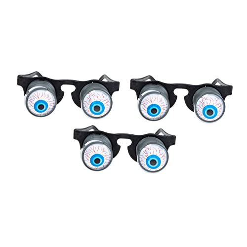 TOBBOMEY 3Stücke Gruselige Augapfel Brille für Halloween Partys Lustige Masquerade Brillen für Erwachsene Leicht und Sicher für Requisiten und Kreative Feiern von TOBBOMEY