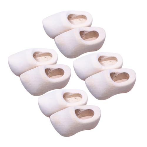 TOBBOMEY 4 Paare Mini Holzschuhe für Puppenhaus DIY Unbemalte Blank Holz Clogs Handgefertigte Miniatur Holzschuhe als Puppenhaus Zubehör und Dekoration TOBBOMEY 4 Paare Mini Holzschuhe für Puppenhaus DIY Unbemalte Blank Holz Clogs Handgefertigte Miniatur Holzschuhe als Puppenhaus Zubehör und Dekoration von TOBBOMEY
