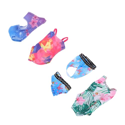 TOBBOMEY 4 Sätze Puppen Schwimmkleidung für Dolls Mini Sommer Badeanzüge Niedliche Strandoutfits DIY Mini Kleider und Swimwear Deko für Fantasievolles TOBBOMEY 4 Sätze Puppen Schwimmkleidung für Dolls Mini Sommer Badeanzüge Niedliche Strandoutfits DIY Mini Kleider und Swimwear Deko für Fantasievolles von TOBBOMEY