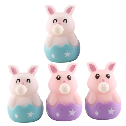 TOBBOMEY 4 Stck Teiliges Bunny Squeeze Lustige Hasenform Stressreduzierend und Entspannend für Ostergeschenk und Kinderzimmerdeko Handlich und Langlebig TOBBOMEY 4 Stck Teiliges Bunny Squeeze Lustige Hasenform Stressreduzierend und Entspannend für Ostergeschenk und Kinderzimmerdeko Handlich und Langlebig von TOBBOMEY
