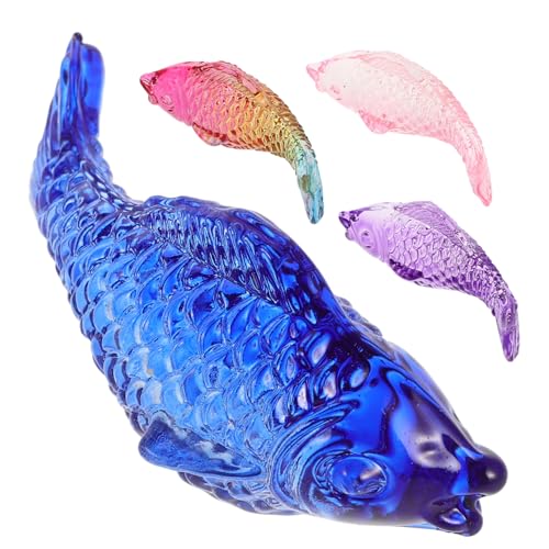TOBBOMEY 4 Stück Fischornament, Fischdekoration, Künstliche Fische, Kompakte Aquariumdekoration, Fischfigur, Aquarium Ornament, Glasfisch, Aquariumdekoration, Fischstatue, TOBBOMEY 4 Stück Fischornament, Fischdekoration, Künstliche Fische, Kompakte Aquariumdekoration, Fischfigur, Aquarium Ornament, Glasfisch, Aquariumdekoration, Fischstatue, von TOBBOMEY