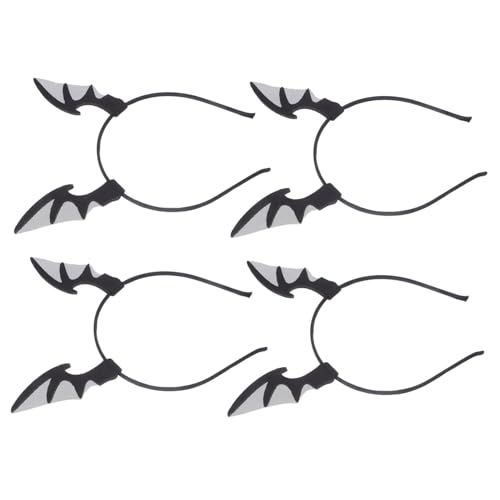 TOBBOMEY 4 Stück Halloween Fledermaus Stirnband für Frauen und Schwarzes Netzstoff Fledermaus Flügel Haarband Leichter Bequemer Kopfschmuck für Halloween Kostüm und Party TOBBOMEY 4 Stück Halloween Fledermaus Stirnband für Frauen und Schwarzes Netzstoff Fledermaus Flügel Haarband Leichter Bequemer Kopfschmuck für Halloween Kostüm und Party von TOBBOMEY