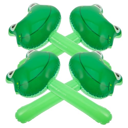 TOBBOMEY 4 Stück Kinder Aufblasbarer Hammer Tierballon Aufblasbares Tierhammerspielzeug Aufblasbare Spielzeuge Haustier Aufblasbares Spielzeug Froschballons Frosch Partydekorationen von TOBBOMEY