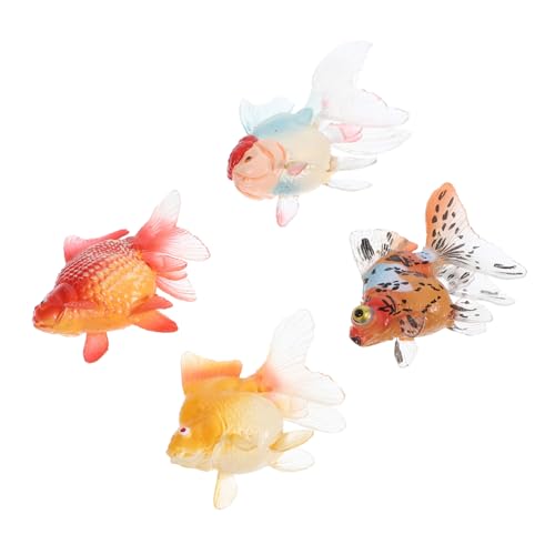 TOBBOMEY 4 Stück Künstliche Goldfisch Modelle Realistische Simulation Fische für Aquarien Dekoration für Lernspielzeug TOBBOMEY 4 Stück Künstliche Goldfisch Modelle Realistische Simulation Fische für Aquarien Dekoration für Lernspielzeug von TOBBOMEY