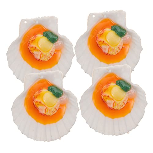 TOBBOMEY 4 Stück Künstliche Jakobsmuscheln, Simulations Lebensmittelmodell, Rollenspiel Lebensmittelspielzeug, Spielküchenzubehör, Foto Requisite, Kinder Spiellebensmittel Für Die Küche, TOBBOMEY 4 Stück Künstliche Jakobsmuscheln, Simulations Lebensmittelmodell, Rollenspiel Lebensmittelspielzeug, Spielküchenzubehör, Foto Requisite, Kinder Spiellebensmittel Für Die Küche, von TOBBOMEY