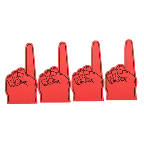 TOBBOMEY 4 Stück Leichte Eva Hand Finger für Sportevents Partys und Schulveranstaltungen Cheerleading Accessoires für Fans und Feierlichkeiten von TOBBOMEY