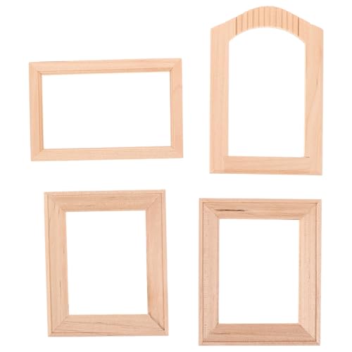 TOBBOMEY Realistische 1:12 Miniatur Puppenhaus Set Holz Foto Rahmen Zubehör Kit von TOBBOMEY