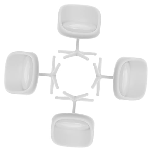 TOBBOMEY 4 Stück Puppenhausstuhl, Miniaturstuhl Für Figuren, Bezaubernde Puppenmöbel, Mini Hausdekoration, Miniaturstühle Zum Basteln, Miniaturmöbel, Mini Hausmöbel von TOBBOMEY