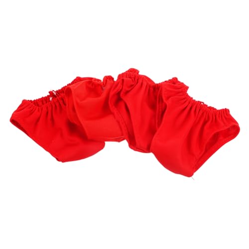 TOBBOMEY 4 Stück Puppenunterwäsche aus Stoff Miniatur Puppenhöschen für Puppen Leichte Waschbare Unterhosen Zubehör für Puppenkleidung und Bastelspiele von TOBBOMEY
