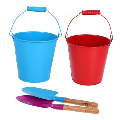 TOBBOMEY 4 Stück Sand Eimer Teilig Bunte Strandspielzeug Sandspiel Eimer und Schaufel Ergonomisch Kinderfreundlich Langlebig für Strand und Sandkasten Geeignet Zufällige von TOBBOMEY