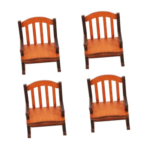 TOBBOMEY 4 Stück Schaukelstuhl Ornamente Aus Holz, Puppenhaus Mini Möbeldekoration, Schaukelornament, Kleiner Schaukelstuhl, Bastelpuppe, Schaukelstuhl, Kindermöbel Zubehör TOBBOMEY 4 Stück Schaukelstuhl Ornamente Aus Holz, Puppenhaus Mini Möbeldekoration, Schaukelornament, Kleiner Schaukelstuhl, Bastelpuppe, Schaukelstuhl, Kindermöbel Zubehör von TOBBOMEY