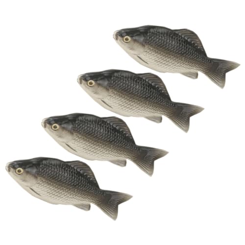 TOBBOMEY 4 Stück Simulationsschaumfische, Simulationsfischschmuck, Simulation Realistischer Fischfiguren, Tiermodell, Gefälschte Fischmodelle, Simulationstierfigur, Künstliches von TOBBOMEY